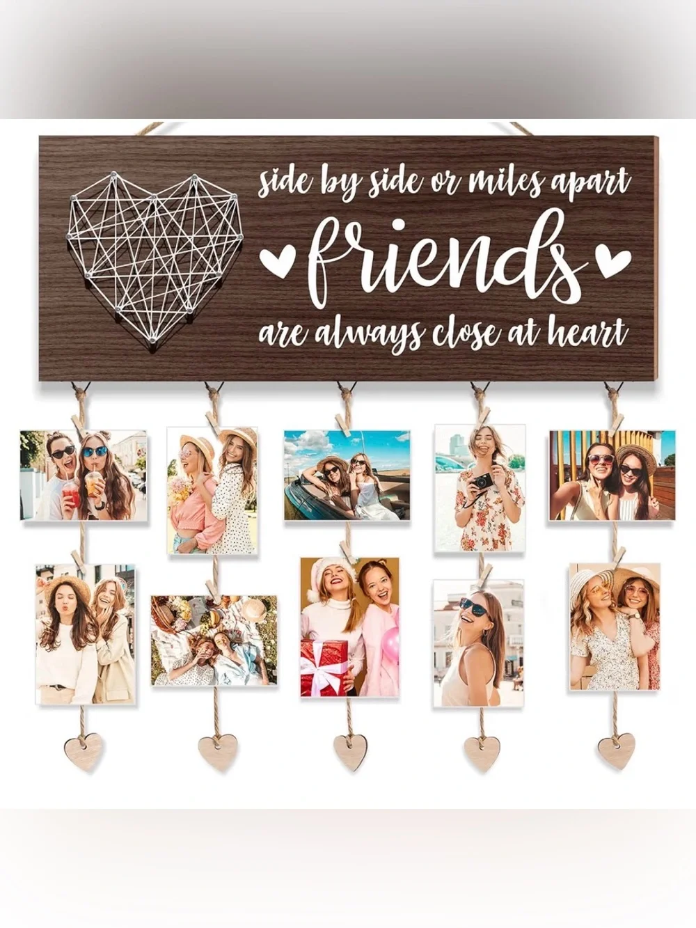 Friends Photo Display Sign - Brown